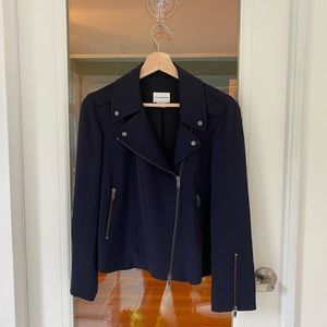Club Monaco Navy Moto Jacket